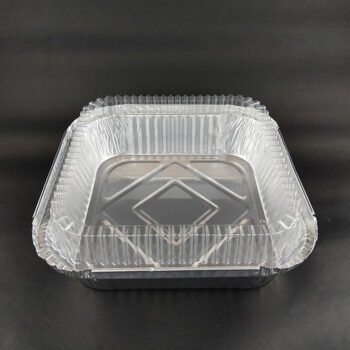 Alumnimun Trays Silver Carnival Aluminum Tray 6701L with cover 8 x 8x 2
