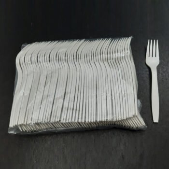 Spoon and Fork Beige Cornstarch Fork 6 Beige 6