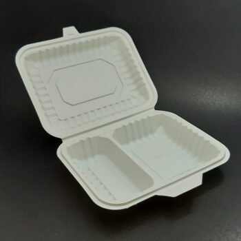 Biodegradable Meal Pack Cornstarch Meal Box 2 Compartment